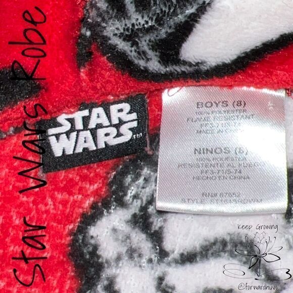 Star Wars Fleece Robe - Boys Size 8 - Darth Vader & Stormtrooper - Picture 5 of 7